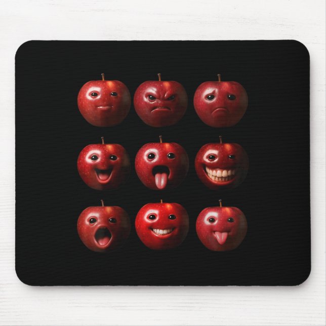 Mousepad Divertido Bobo Ai Maçã Gen Z Meme Rot Cerebral Hum (Frente)