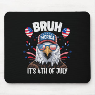 Mousepad Divertido Bruh Quatro de Julho Águia Patriota Amer