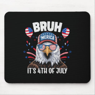 Mousepad Divertido Bruh Quatro de Julho Águia Patriota Amer