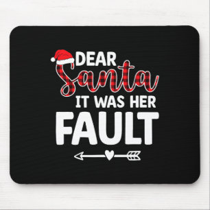 Mousepad Divertido Casais De Natal Correspondendo Seu Pijam