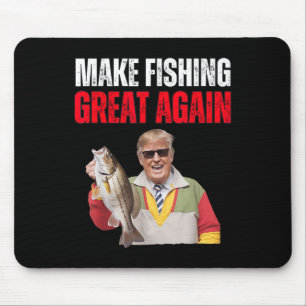 Mousepad Divertido Donald Trump Faça a Pesca Grande Novamen