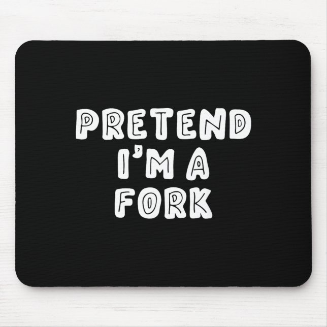 Mousepad Divertido Fingir que Sou um Garfo de Halloween (Frente)