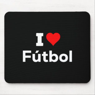 Mousepad Divertido Fofo Eu Coração Amor Futebol Esporte Fut