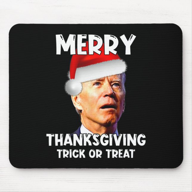 Mousepad Divertido Joe Biden Santa Hat Feliz Ação de Graças (Frente)