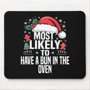 Mousepad Divertido Mais Provável Natal Família Pijama Combi