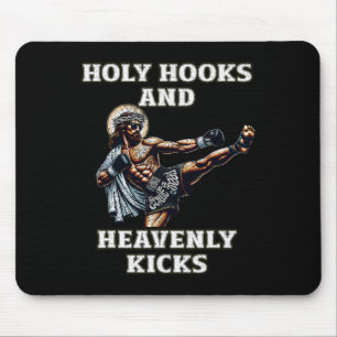 Mousepad Divertido Muay Thai Senhor Jesus Boxe Tailandês Ki