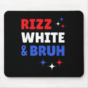Mousepad Divertido Quatro De Julho - Rizz Branco Bruh Diver