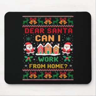 Mousepad Divertido Querido Papai Noel Posso Trabalhar De Ca