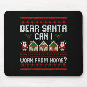 Mousepad Divertido Querido Papai Noel Posso Trabalhar De Ca