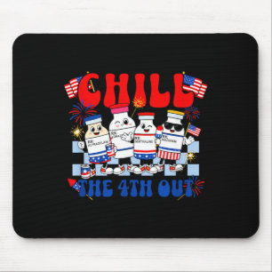 Mousepad Divertido Resfriar O 4º Enfermeira do Dia 4 de Jul