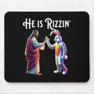 Mousepad Divertido Rizz Ele Está Rizzin Jesus Cinco de Pásc
