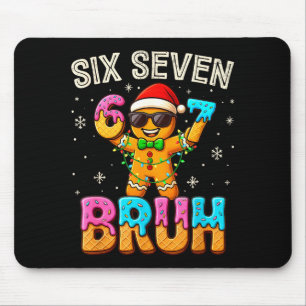 Mousepad Divertido Seis Sete 67 Bruh Biscoito 6 7 Meme Chri