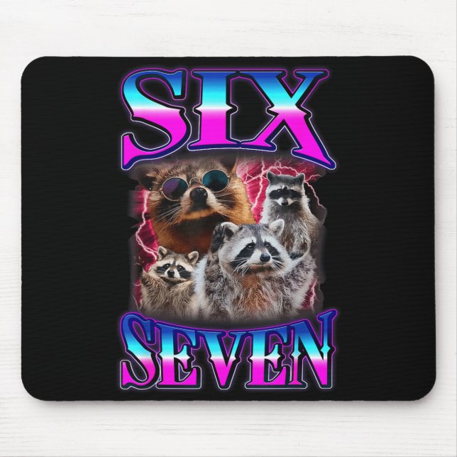 Mousepad Divertido Seis Sete 67 Meme 67 Guaxinim Meme Bootl (Frente)