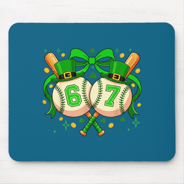 Mousepad Divertido Seis Sete 67 Meme Beisebol (Frente)
