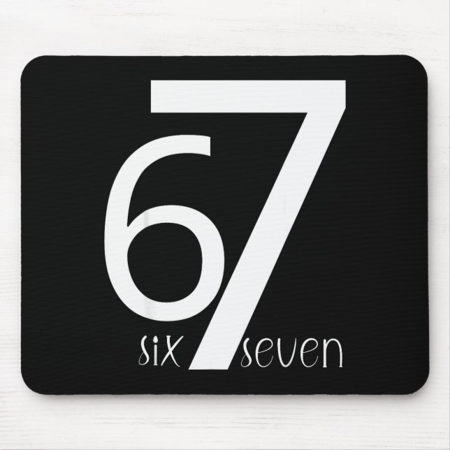 Mousepad Divertido Seis Sete 6 7 Design de Meme 6 7  (Frente)