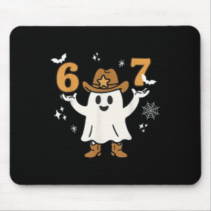 Mousepad Divertido Seis Sete 6 7 Meme Cowboy Fantasma Hallo