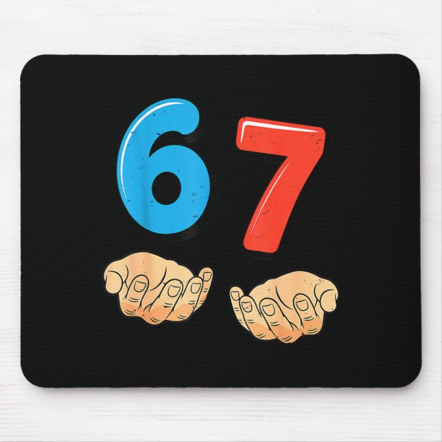 Mousepad Divertido Seis Sete 6 7 Meme Geração Alpha Gíria 6 (Frente)