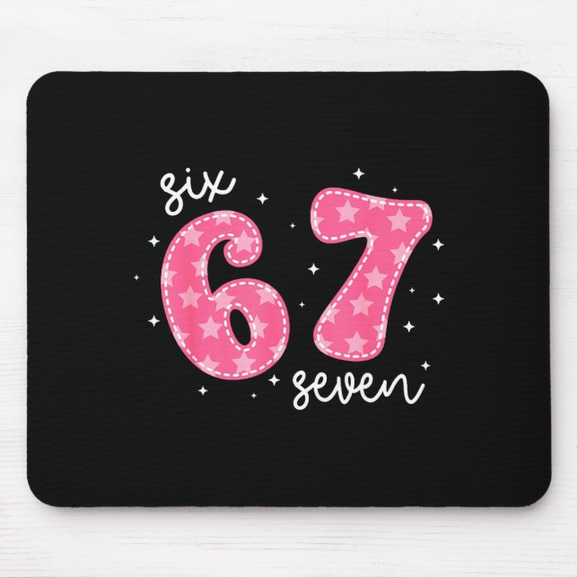 Mousepad Divertido Seis Sete 6 7 Meme Geração Alpha Gíria 6 (Frente)