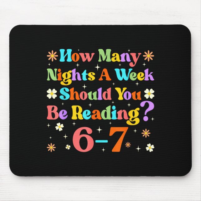 Mousepad Divertido Seis Sete 6 7 Meme Professor Design Leit (Frente)