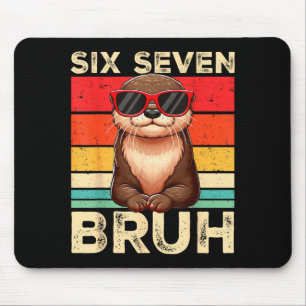 Mousepad Divertido Seis Sete Bruh 6 7 Lontra Meme Crianças