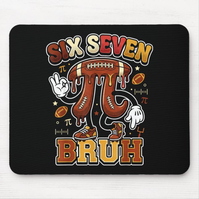 Mousepad Divertido seis sete meme futebol dia 3.14 amantes  (Frente)