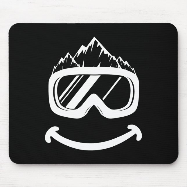 Mousepad Divertido Ski Tee Skiing Engraçado Snowboard (Frente)