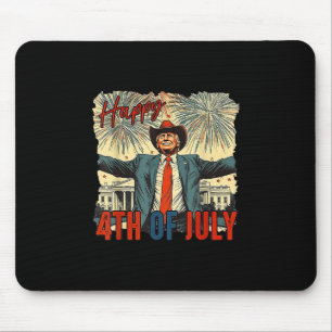 Mousepad Divertido Trump Feliz 4 de Julho Dia da Independên