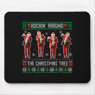 Mousepad Divertido Trump Rockin Ao Redor Da Árvore De Natal