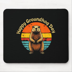 Mousepad Divertido Vintage Meteorologia Groundhog Dia Feliz