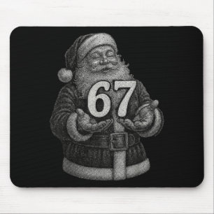 Mousepad Divertido Vintage Seis Sete 6 7 Meme Papai Noel Na
