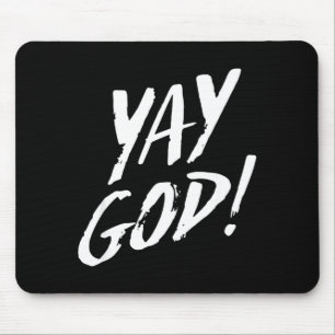 Mousepad Divertido Yay Deus Gráfico Jesus Religião Cristã G