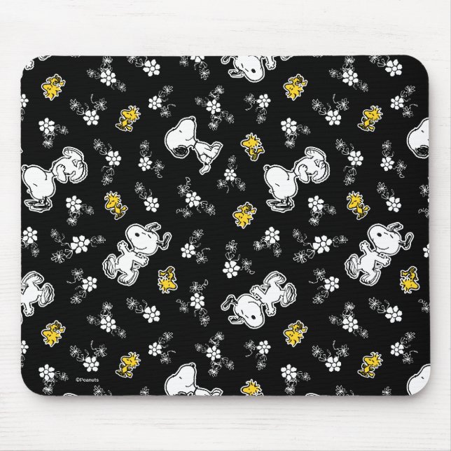 Mousepad Divertimento e flores do Snoopy & Woodstock (Frente)