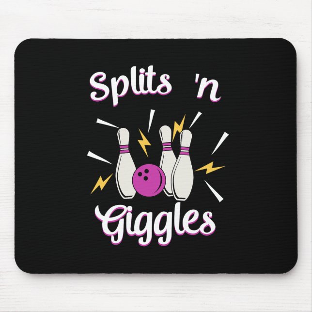 Mousepad Dividem-se em Giggles Funny Boliche Team Bowler Sp (Frente)