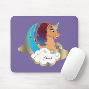 Mousepad Divine o Unicórnio   Lua e nuvens