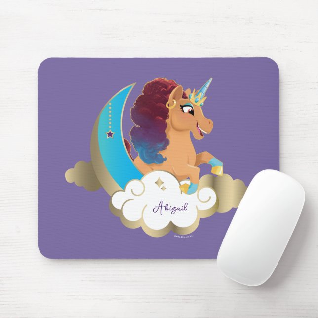 Mousepad Divine o Unicórnio | Lua e nuvens (Com mouse)