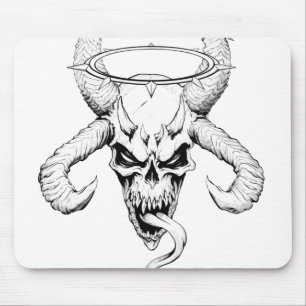 Mousepad Divine Skull of Death White