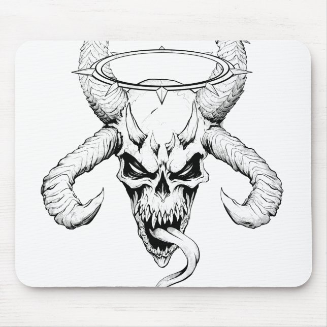 Mousepad Divine Skull of Death White (Frente)