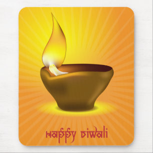 Mousepad Diwali Diya - lâmpada de óleo para a celebraçã