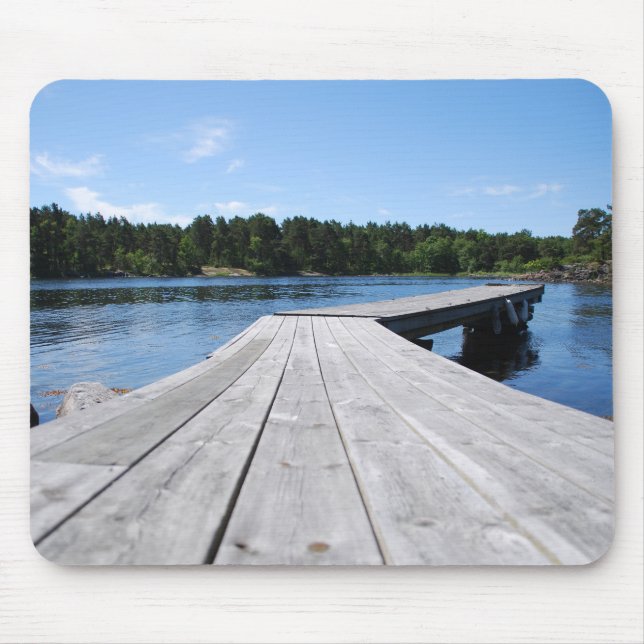 Mousepad Diyll Summer num fiorde sueco solitário (Frente)