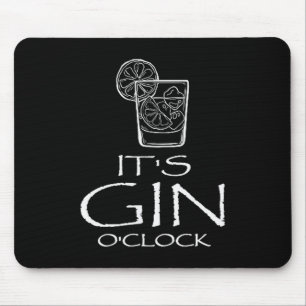 Mousepad Dizendo Gin Tônica Engraçado Ah É Hora do Gin