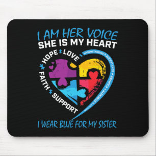 Mousepad Dizendo Quebra-cabeça Eu Visto Azul Para Minha Irm