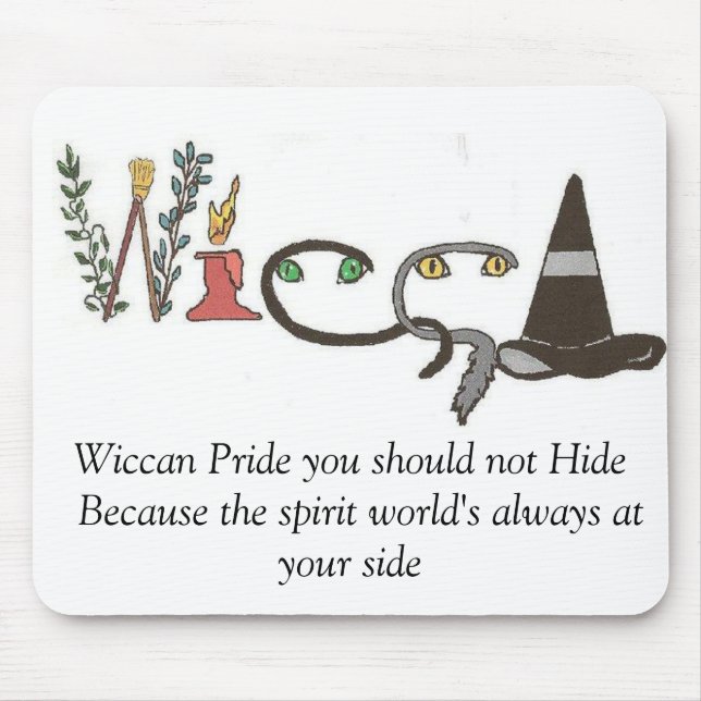 Mousepad Dizer do orgulho de Wiccan (Frente)