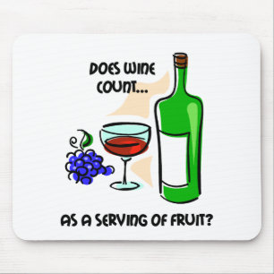 Mousepad Dizer engraçado do humor do vinho