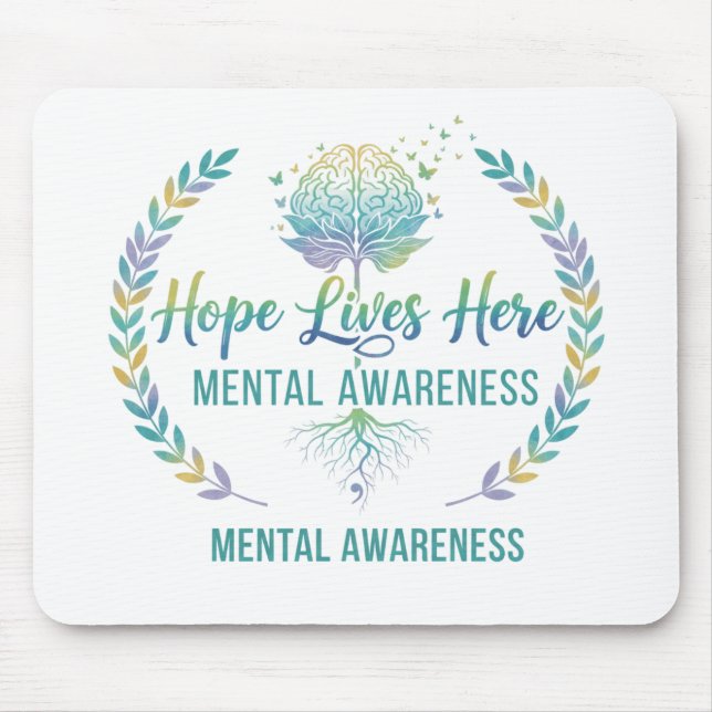 MOUSEPAD DIZER SOBRE SAÚDE MENTAL PASTEL IMPORTA (Frente)