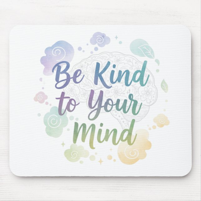 MOUSEPAD DIZER SOBRE SAÚDE MENTAL PASTEL IMPORTA (Frente)