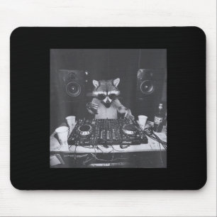 Mousepad Dj Guaxinim Divertido Festa de Casa Som Tech Músic