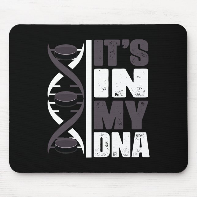 Mousepad Dna de Jogador de Hóquei no Gelo  (Frente)