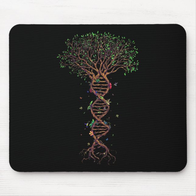Mousepad Dna Tree Geneticamente Engraçado Dia da Terra Plan (Frente)