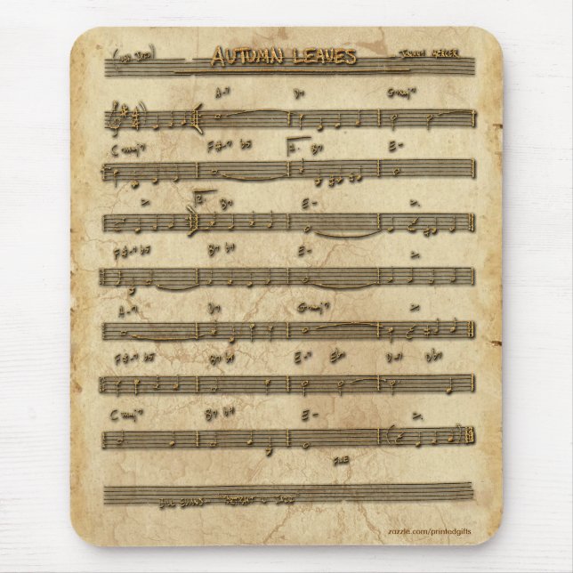Mousepad do Acionador de Música Folha (Frente)