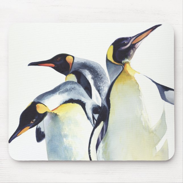 Mousepad Do "arte da aguarela dos animais selvagens do trio (Frente)